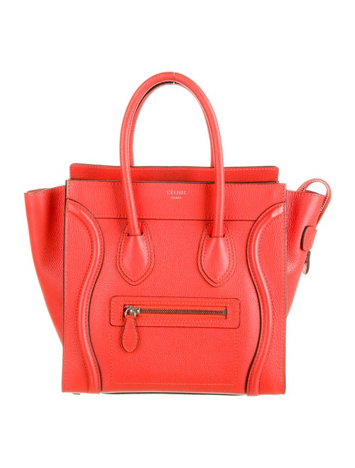 Celine Micro Luggage Tote silver