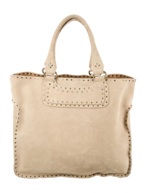 Celine Embellished Suede Tote gold