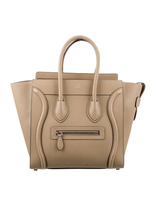 Celine Micro Luggage Tote silver