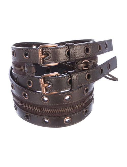 Celine Vintage Leather Belt Brown