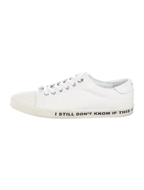 Celine Leather Sneakers White