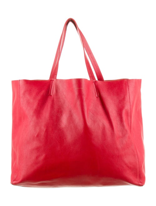 Celine Horizontal Cabas Tote Red