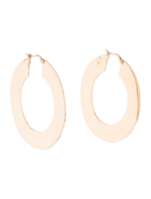 Celine Flat Hoop Earrings Gold