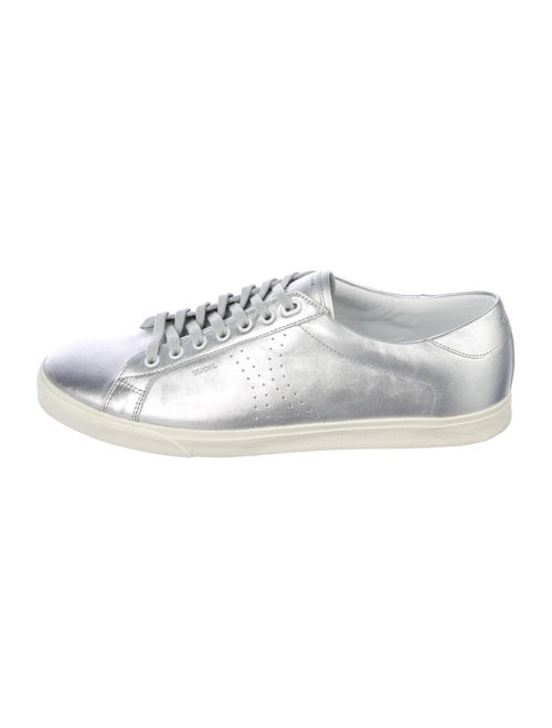 Celine Leather Sneakers Silver