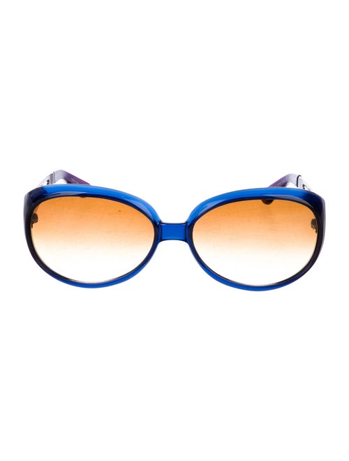 Celine Round Gradient Sunglasses Blue