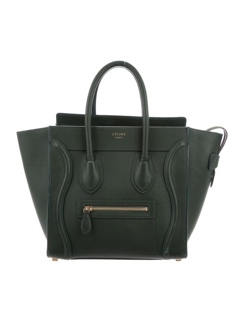 Celine Micro Luggage Tote Green