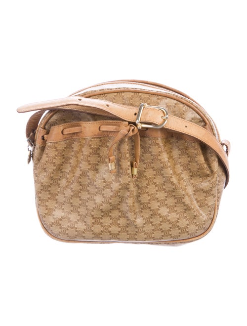 Celine Vintage Macadam Crossbody Bag Tan