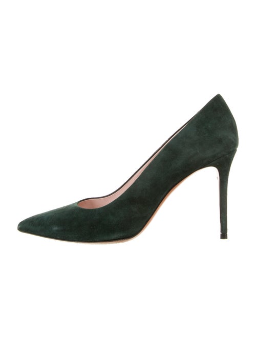 Celine Suede Pumps Green