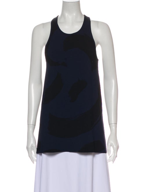 Celine Scoop Neck Sleeveless Top Blue