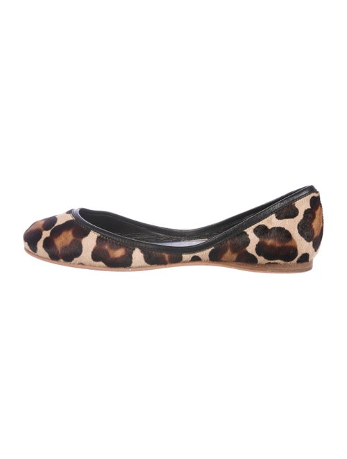 Celine Ponyhair Ballet Flats Tan