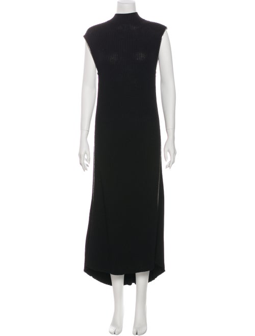 Celine Turtleneck Long Dress Black