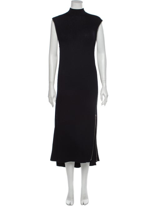 Celine Turtleneck Long Dress Blue