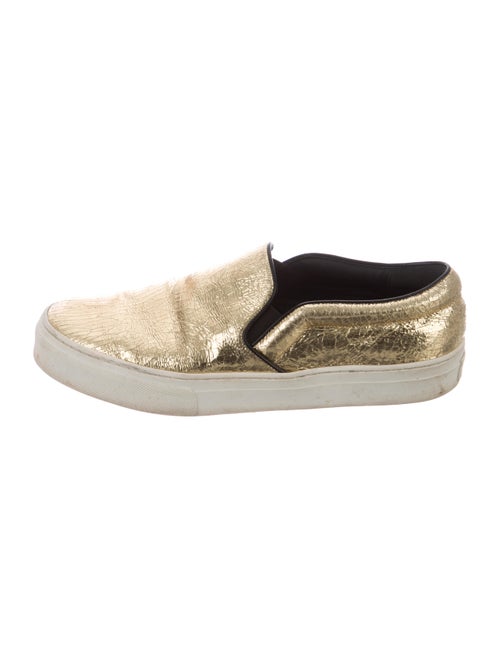 Celine Leather Sneakers Gold
