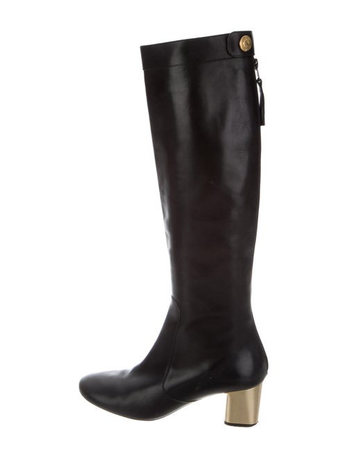 Celine Leather Riding Boots Black