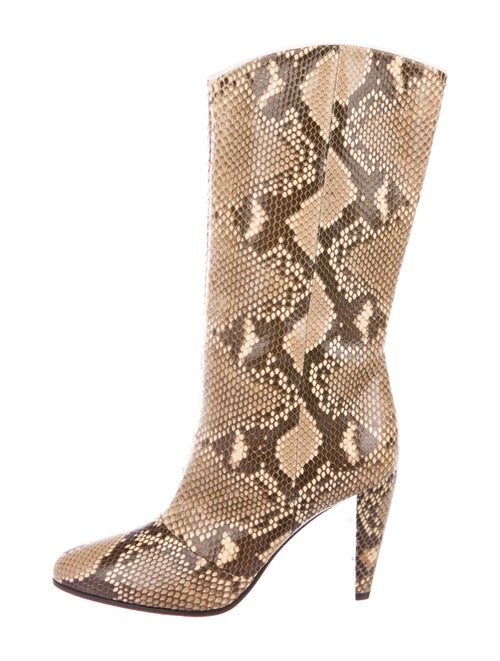 Celine Snakeskin Animal Print Boots