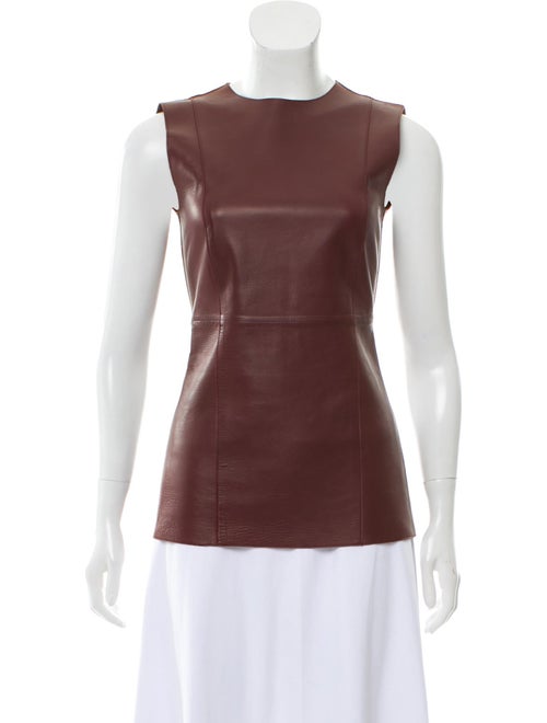Celine Leather Sleeveless Top