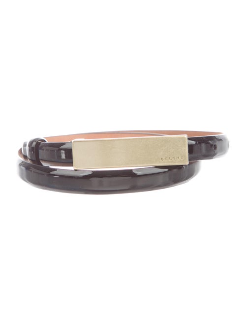 Celine Patent Leather Waist Belt Black