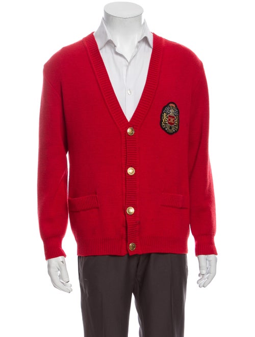 Celine Vintage 1970's Cardigan Red