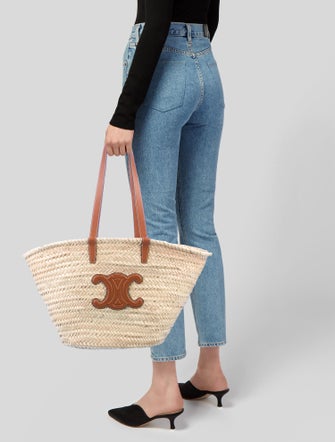 Celine Medium Triomphe Classic Panier Basket Bag