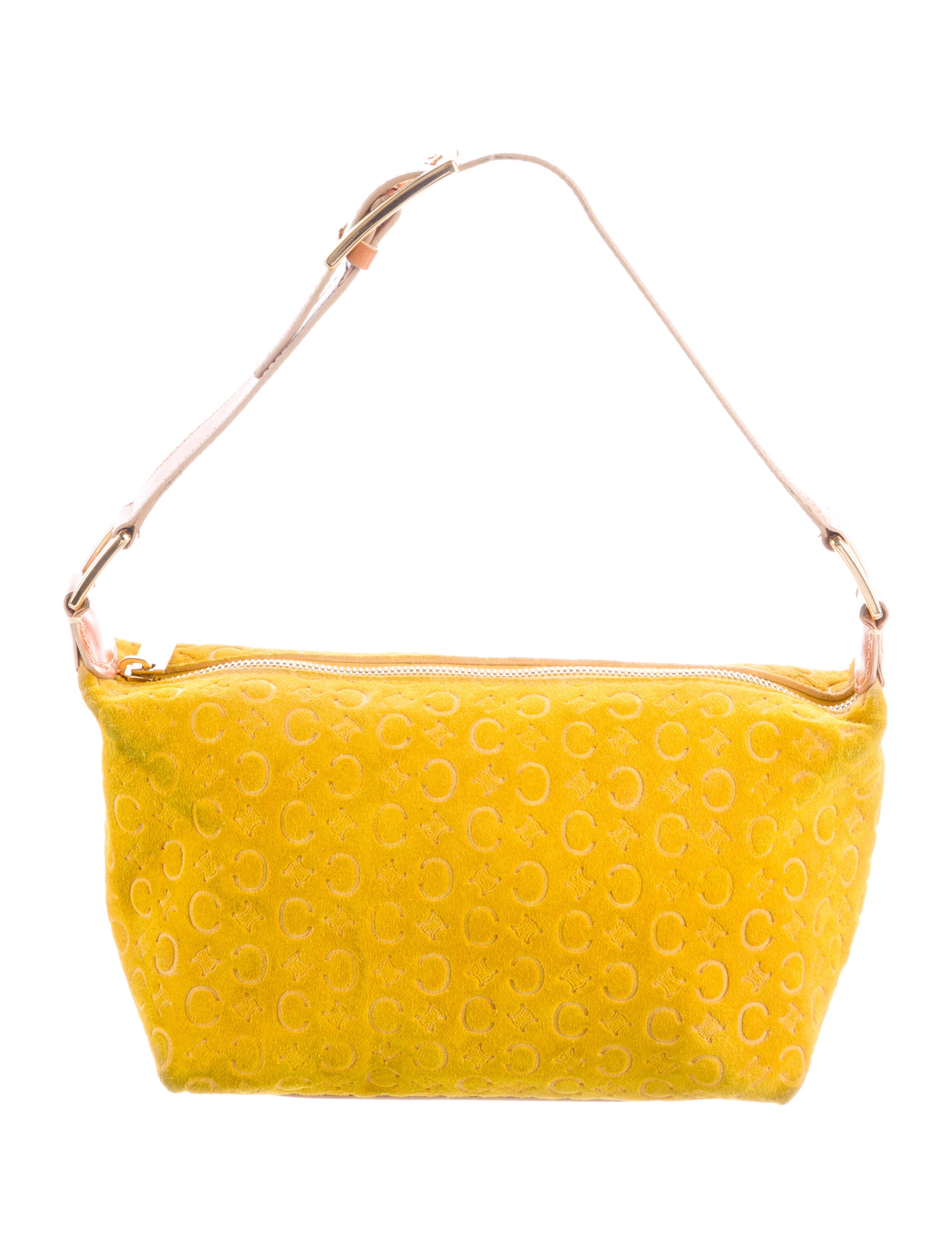 バッグ CELINE C MACADAM SUEDE SHOULDER BAG Céline Celine Brown C Macadam Suede Shoulder Bag Dark brown