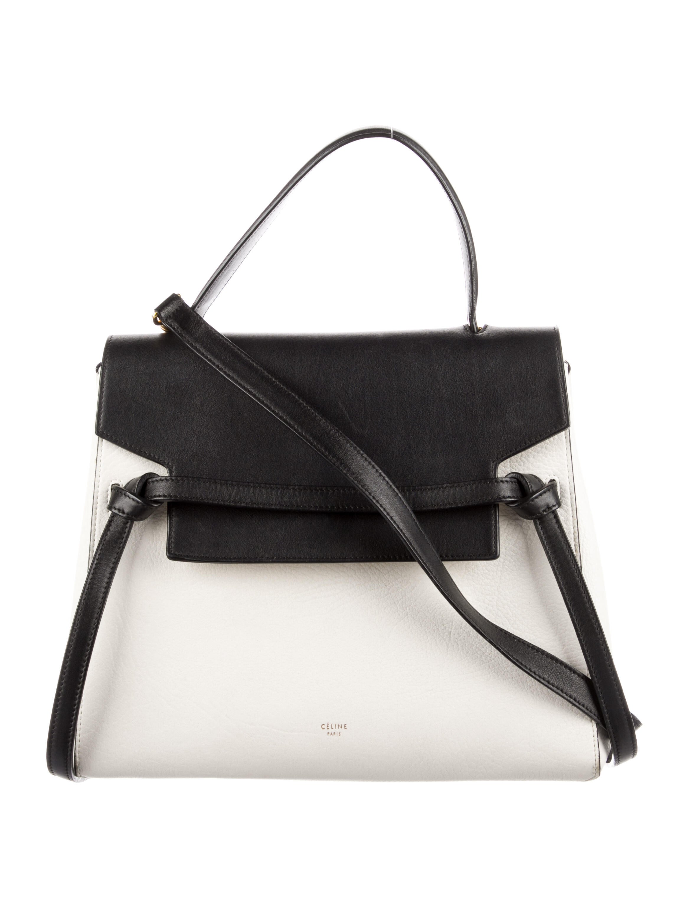 Celine Céline Mini Belt Bag White Handle Bags, Handbags CEL41751 The RealReal