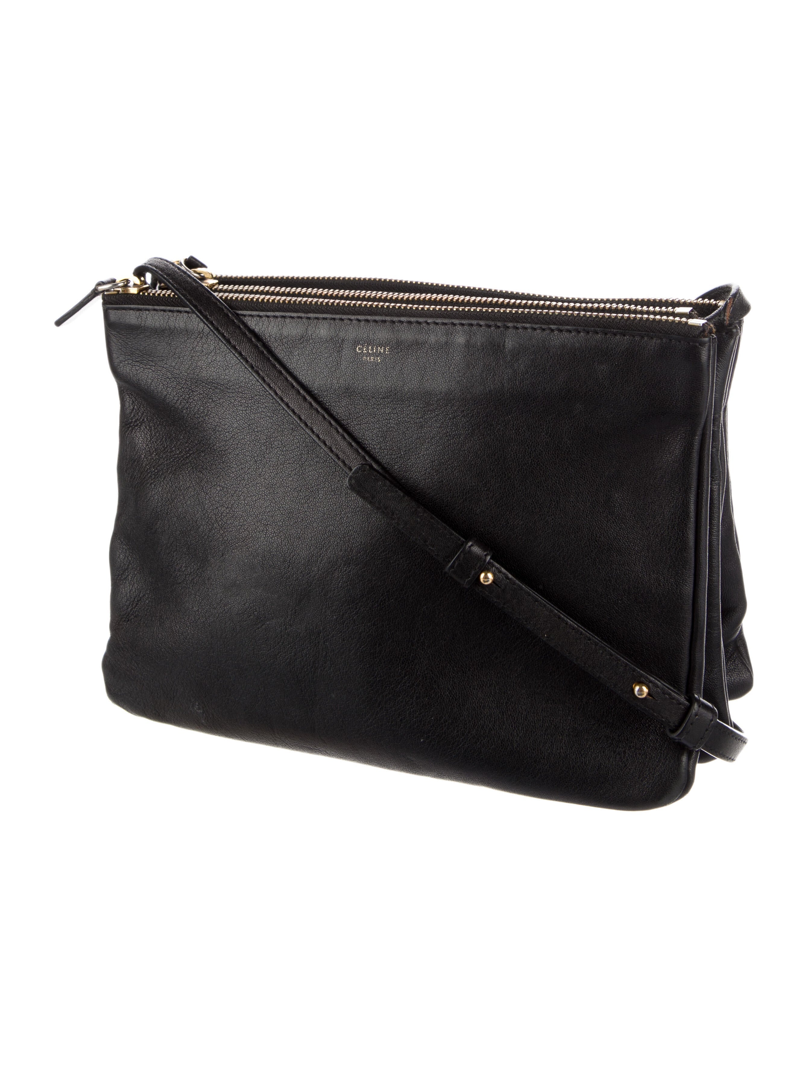 Celine Small Trio Crossbody Bag Black Crossbody Bags, Handbags