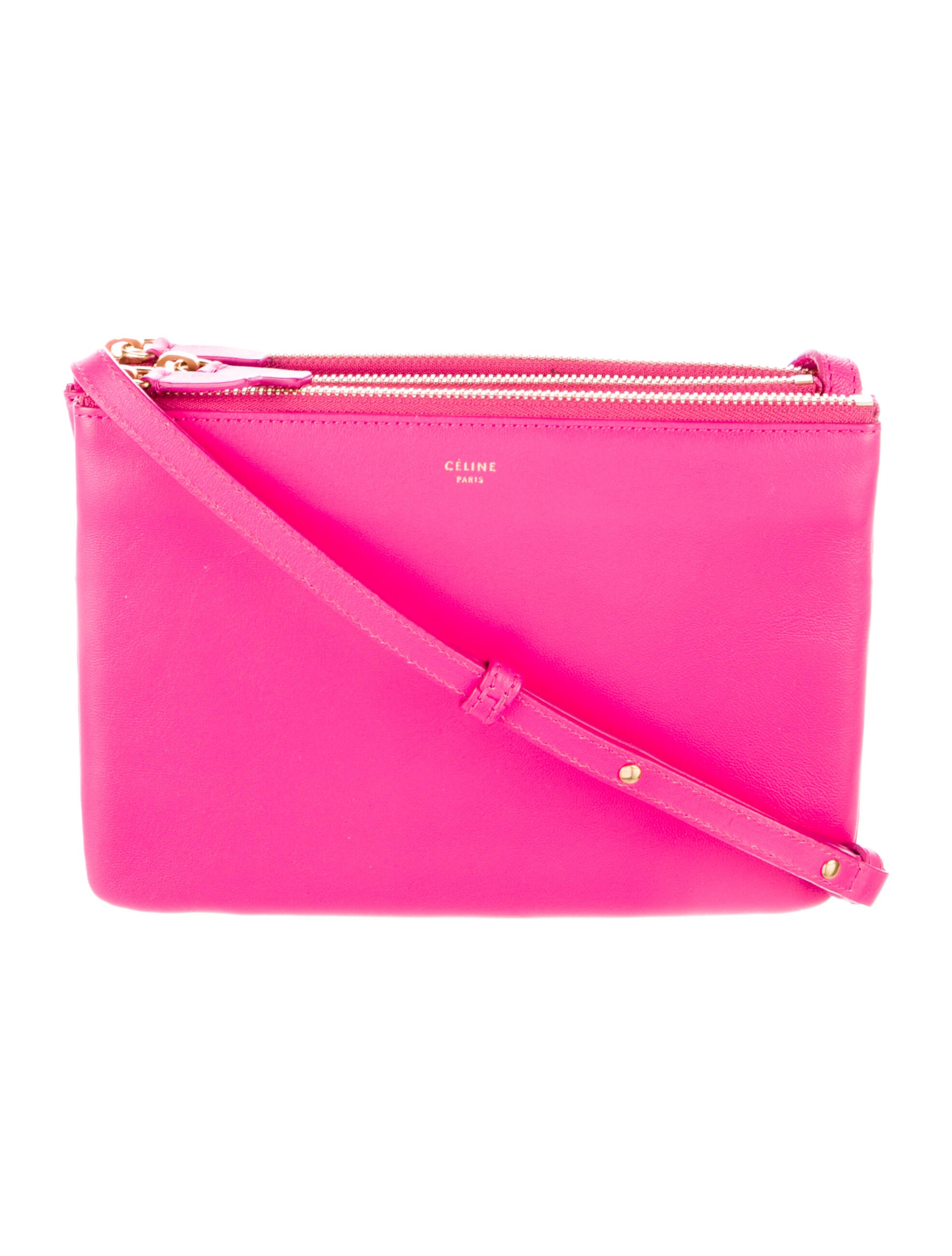 Celine Small Trio Crossbody Bag Pink Crossbody Bags, Handbags