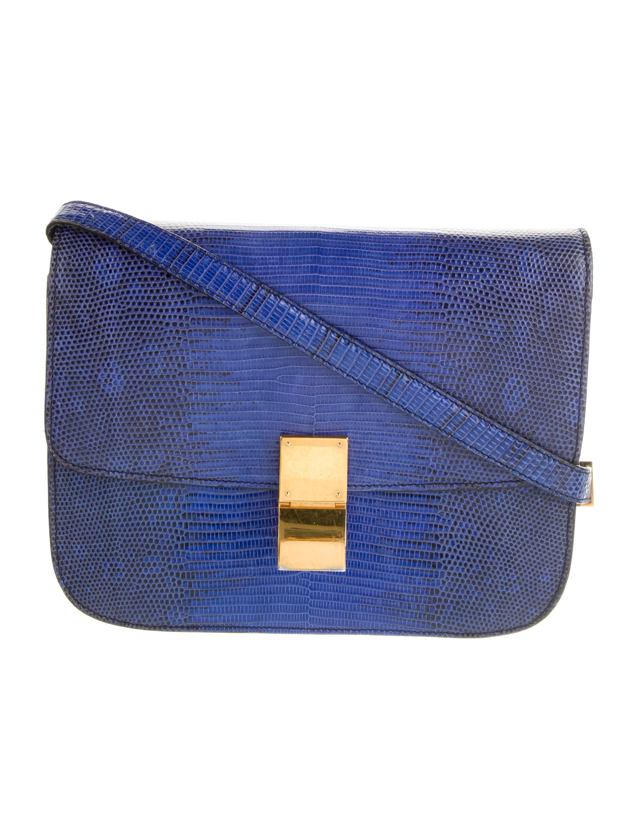 Celine Céline Python Box Bag - Blue Shoulder Bags, Handbags - CEL22357 ...