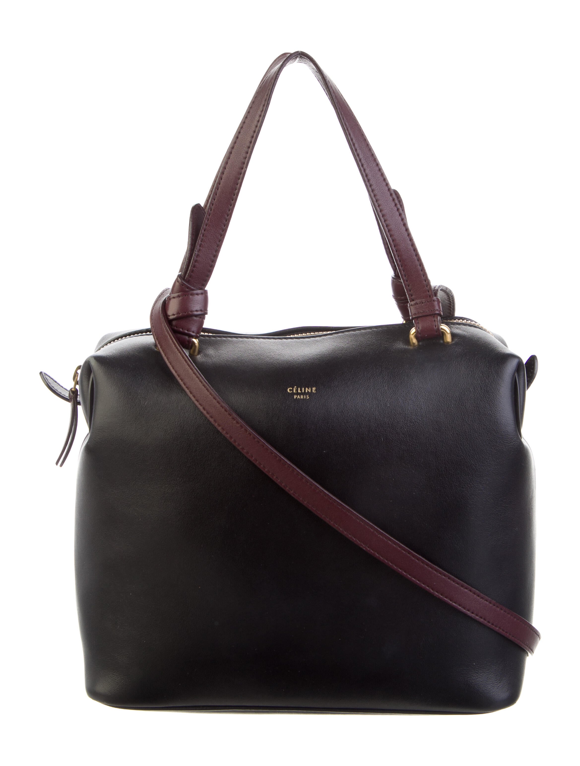 Celine Céline Small Trio Crossbody Bag Black Crossbody Bags, Handbags