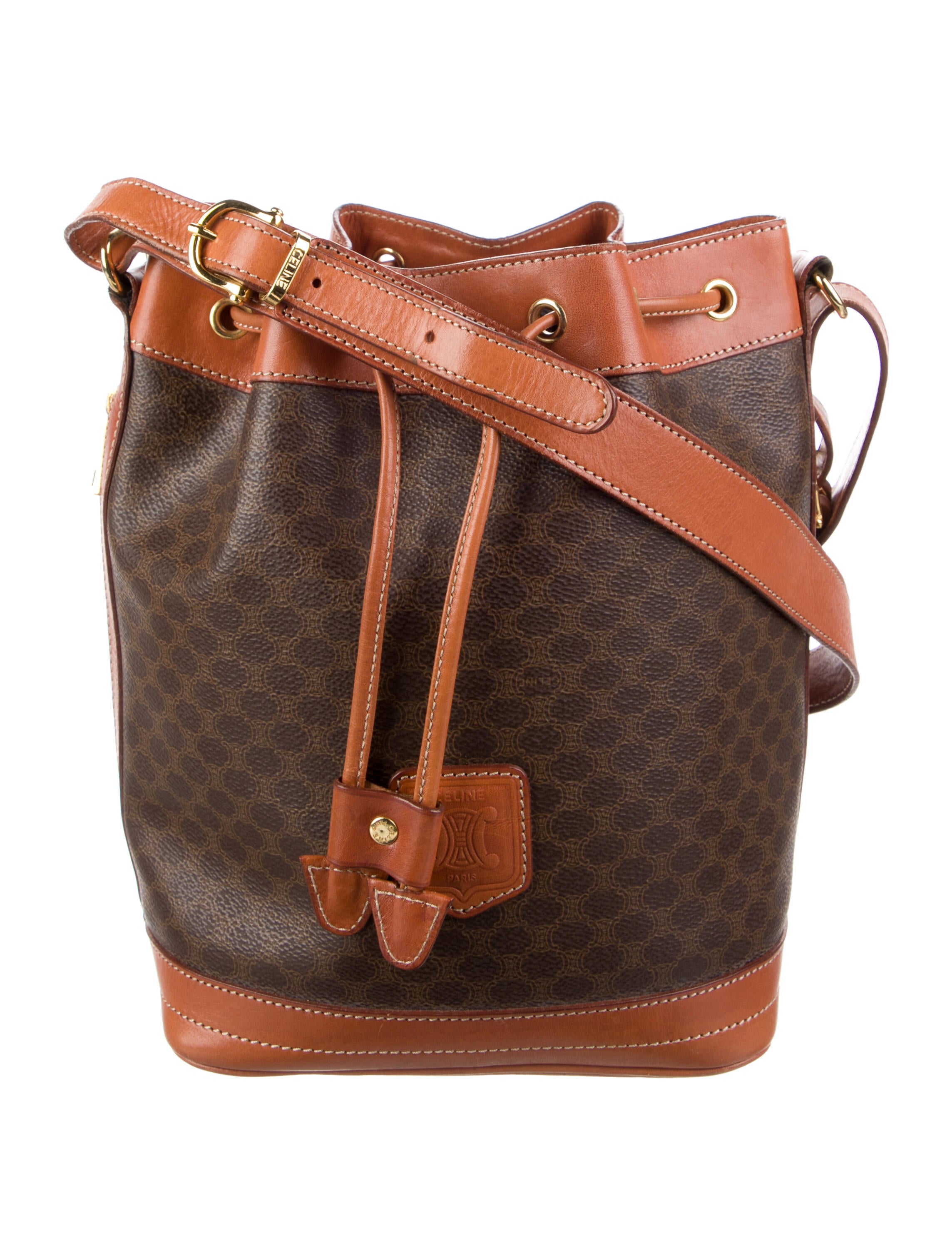 Valentino Vintage Bucket Bag Brown Bucket Bags, Handbags VAL109947