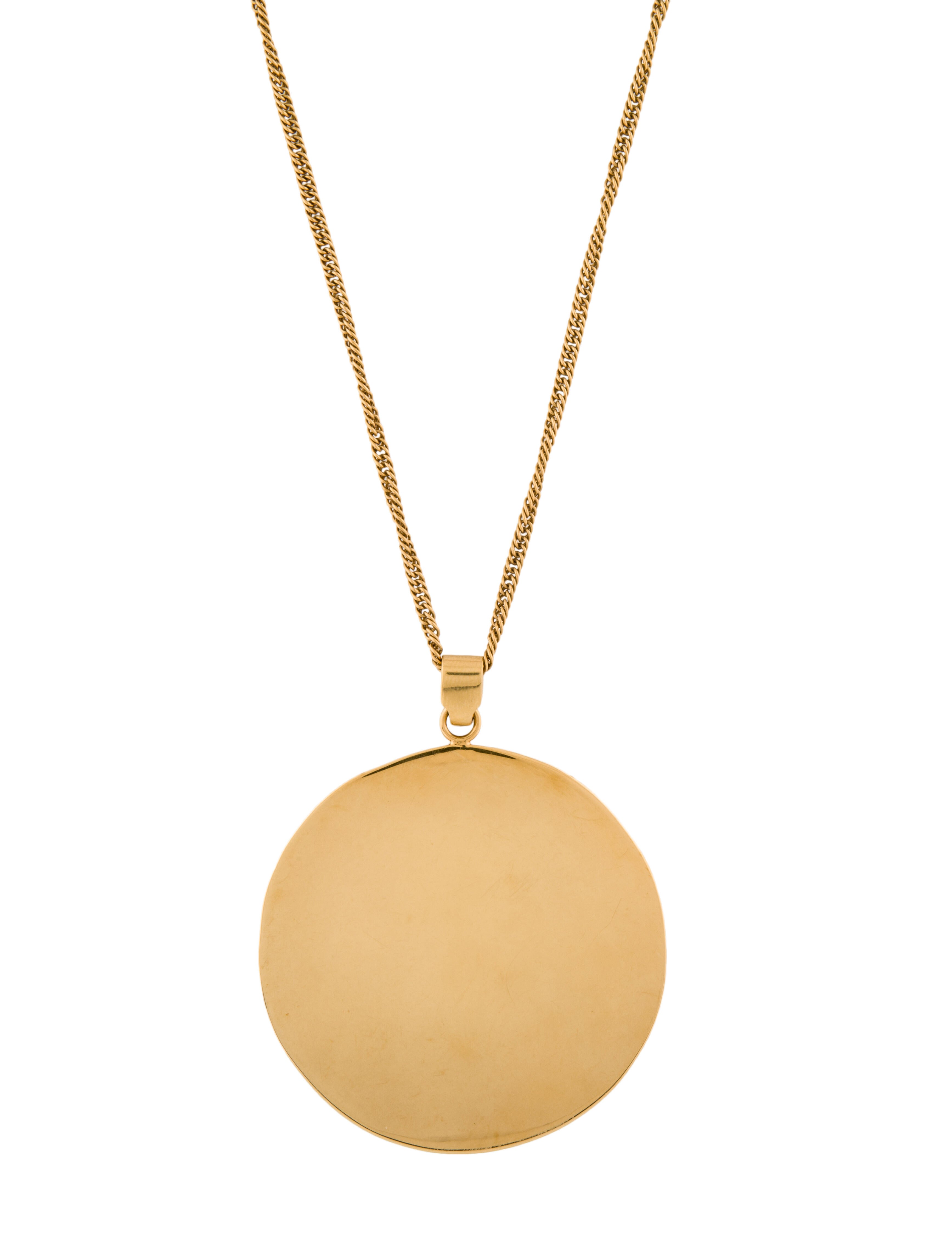 Bvlgari Onyx & Mother of Pearl Reversible Pendant Necklace Black, 18K