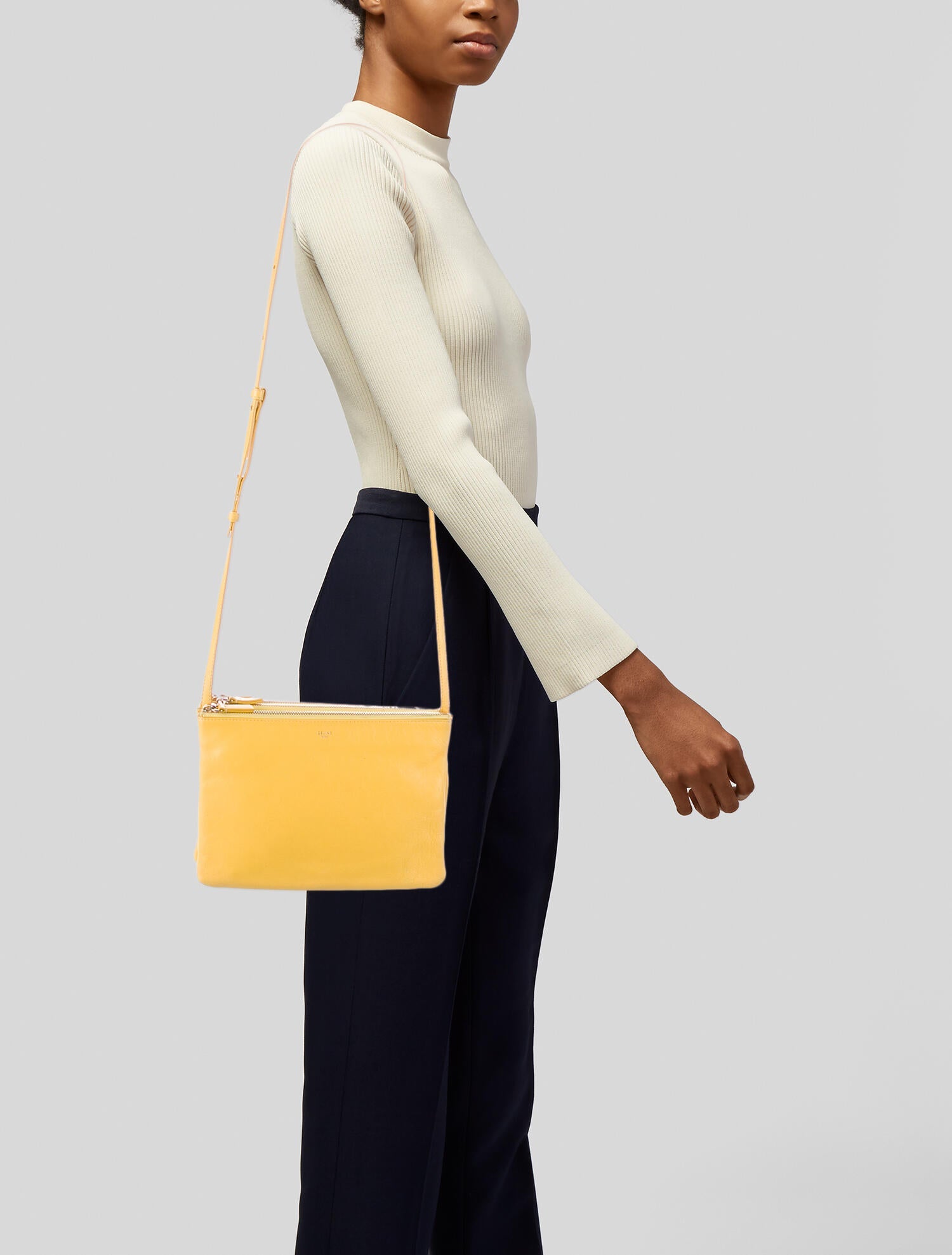 Celine Large Trio Crossbody Bag Yellow Crossbody Bags, Handbags