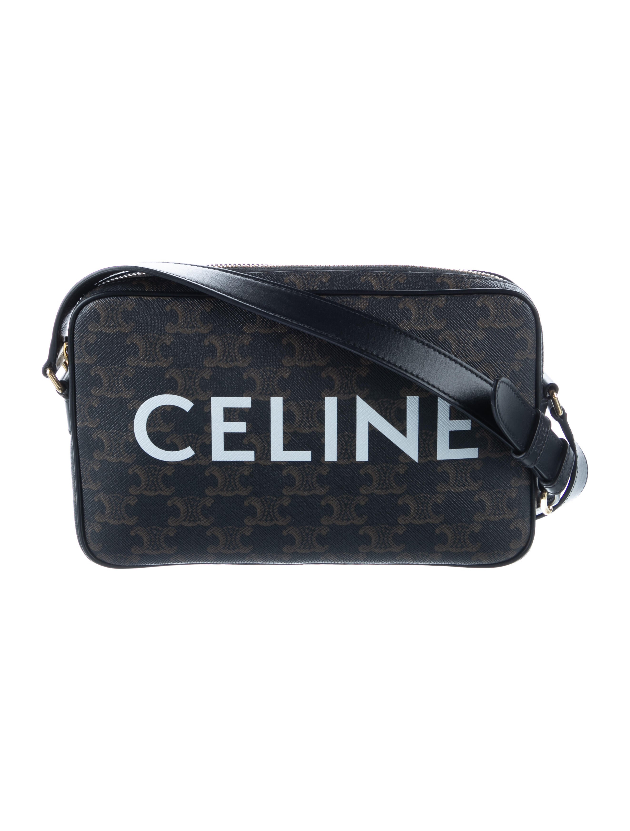 Celine Céline Small Trio Crossbody Bag Black Crossbody Bags, Handbags