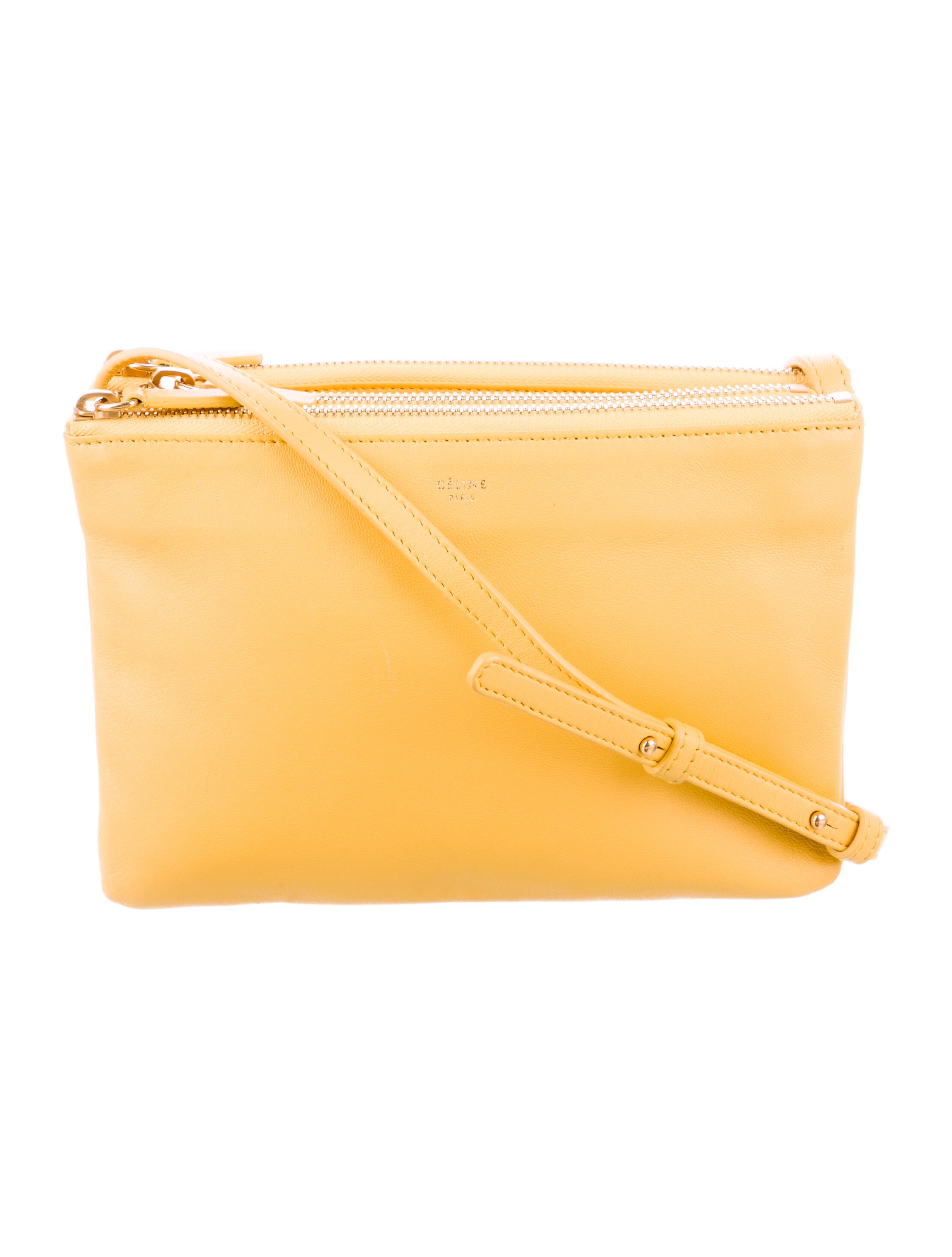 Celine Small Trio Crossbody Bag Yellow Crossbody Bags, Handbags