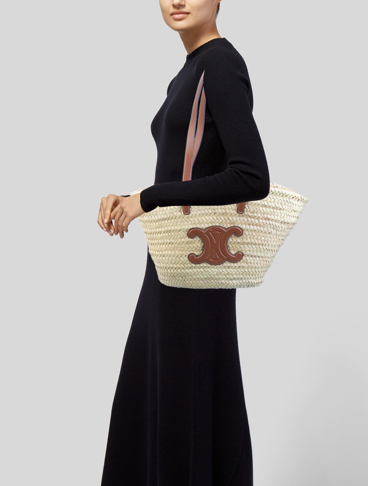 celine large triomphe basket