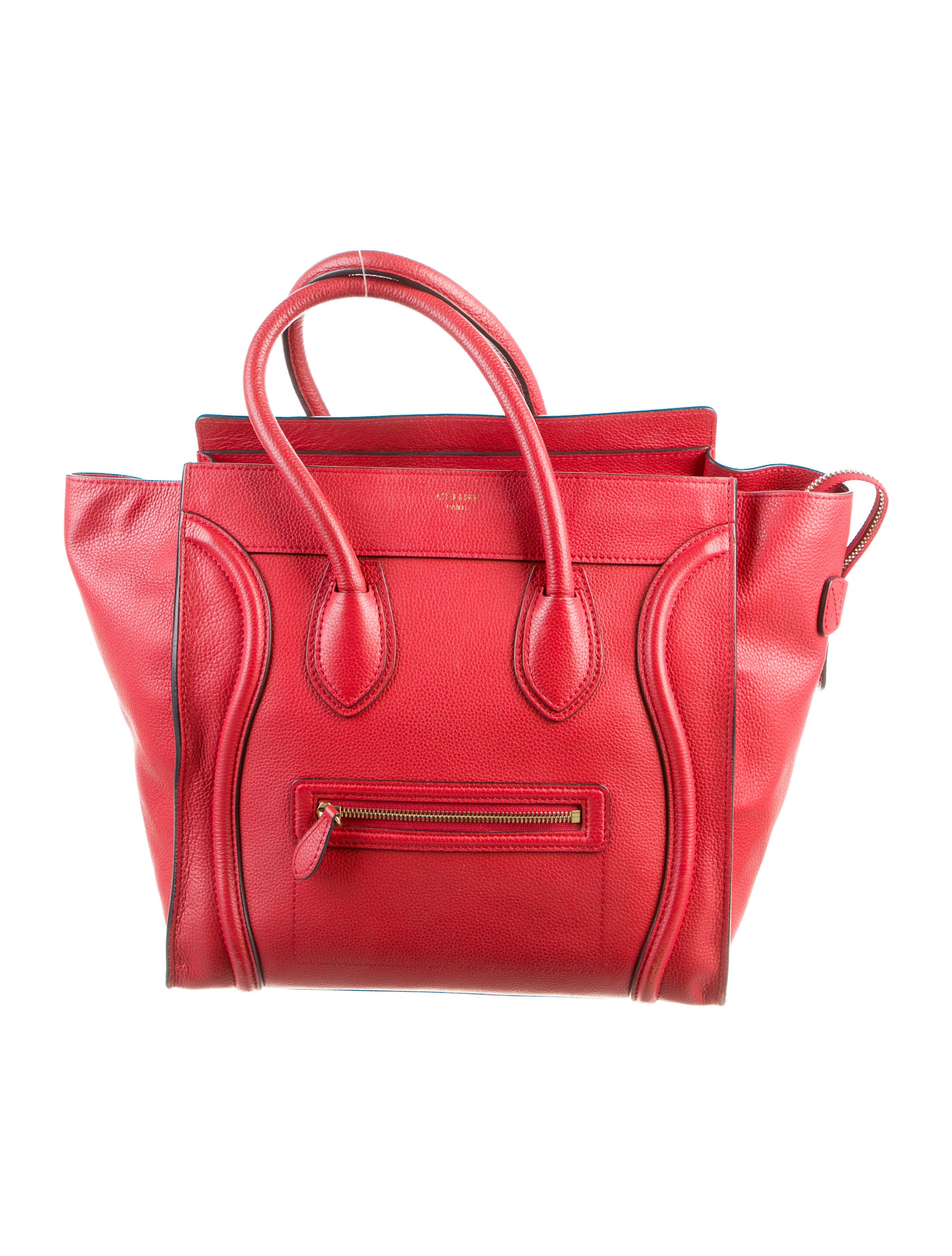 Celine Céline Python Mini Luggage Tote - Red Totes, Handbags - CEL34950 ...