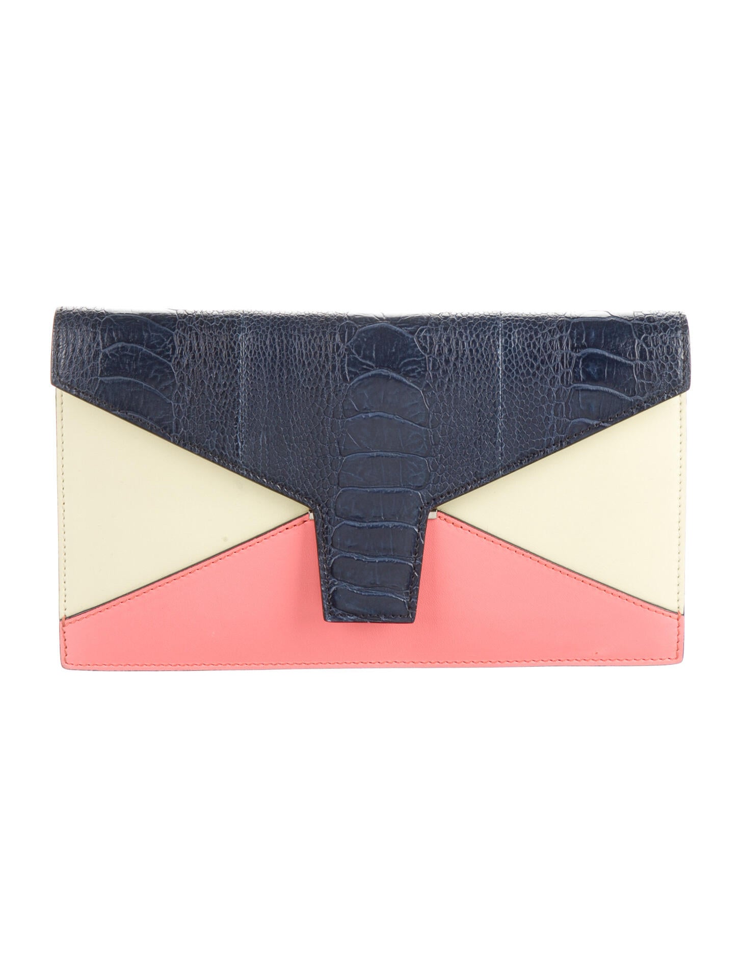 Celine Ostrich Leg Diamond Clutch Blue Clutches, Handbags CEL230131