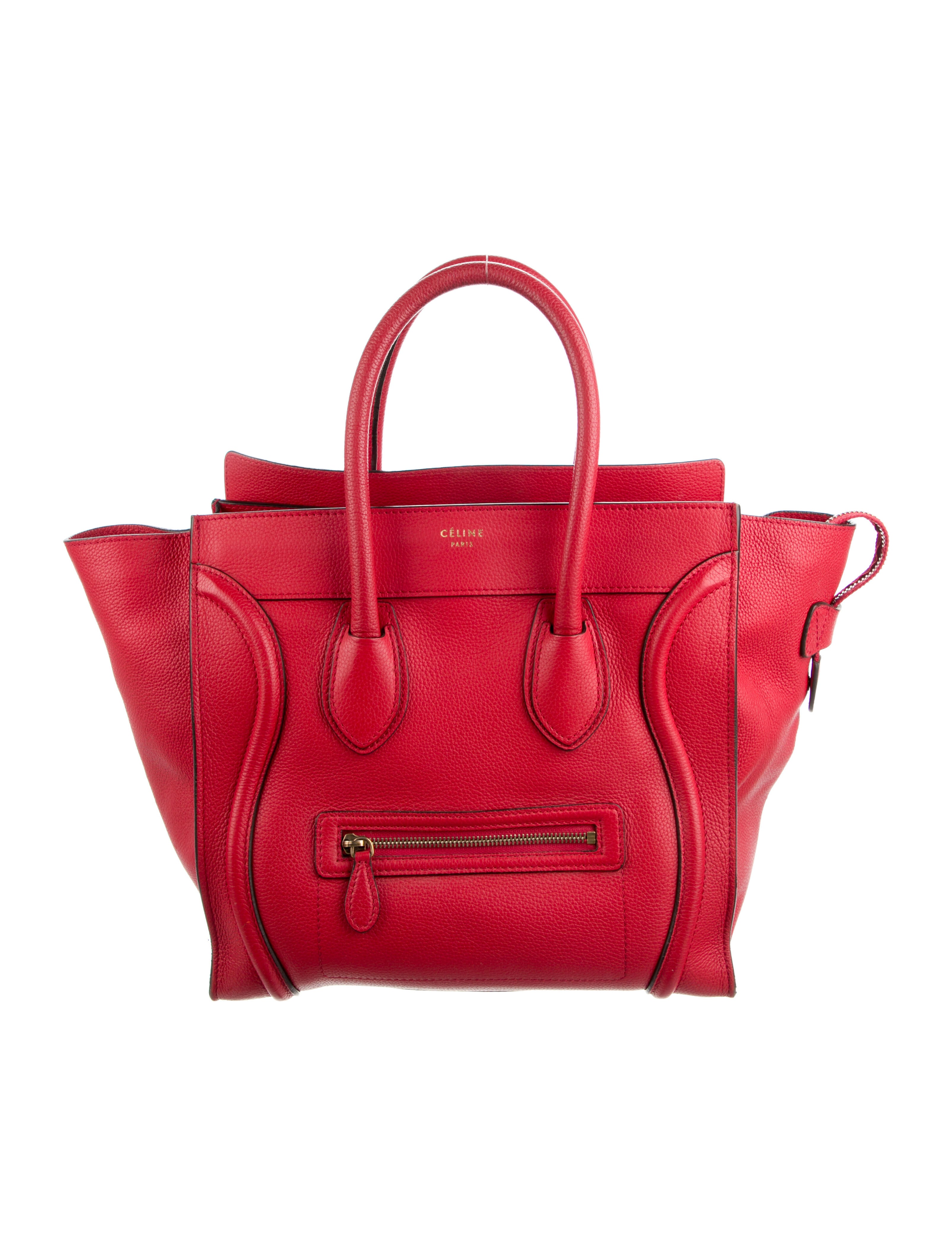 Celine Céline Python Mini Luggage Tote - Red Totes, Handbags - CEL34950 ...