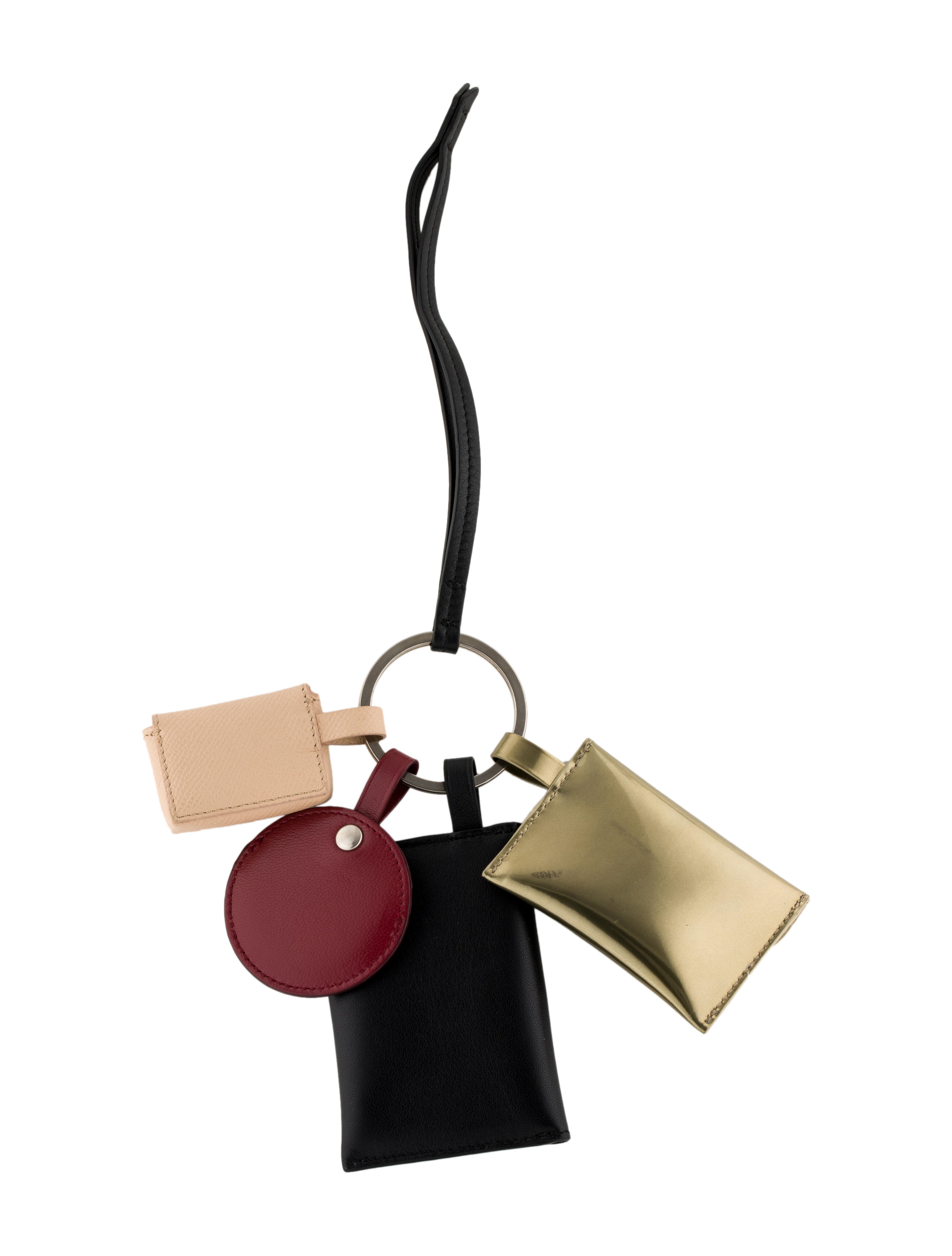 Celine Multi-wallet Leather Keychain - Black Keychains
