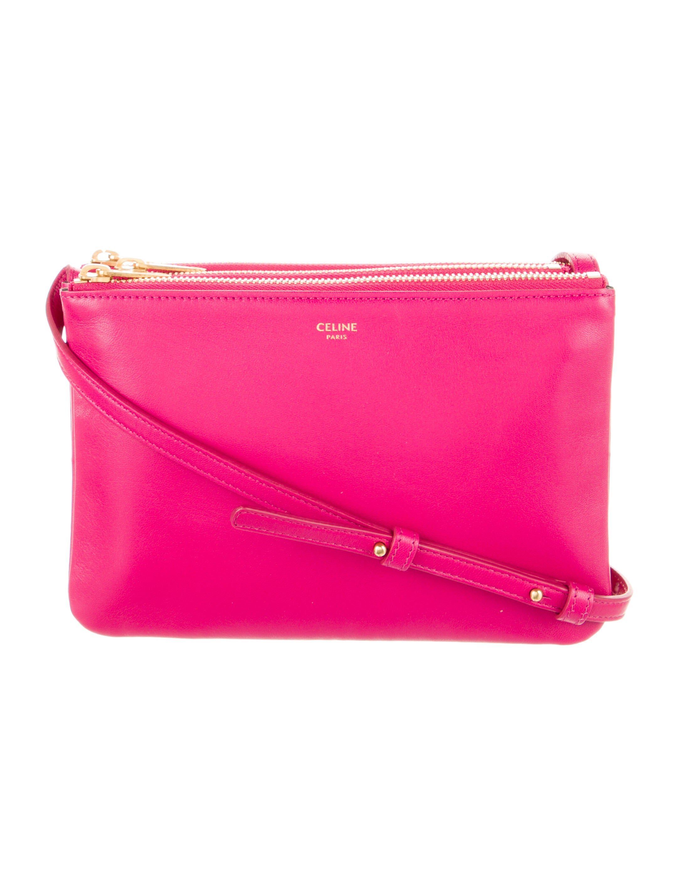 Celine Small Trio Crossbody Bag Pink Crossbody Bags, Handbags