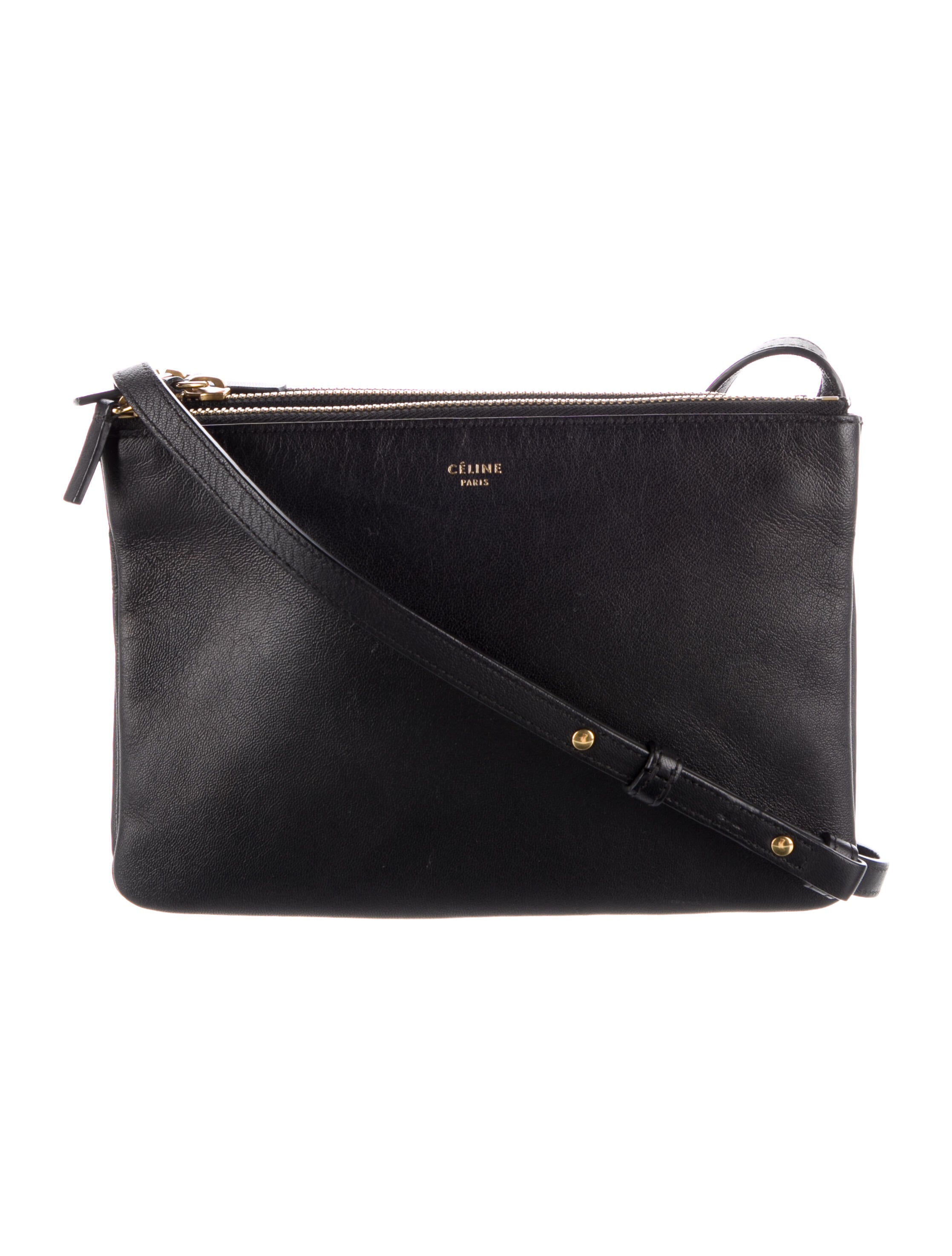 Celine Small Trio Crossbody Bag Black Crossbody Bags, Handbags
