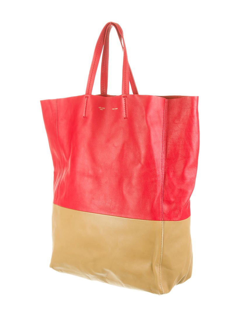 Celine Céline Bicolor Vertical Cabas Tote