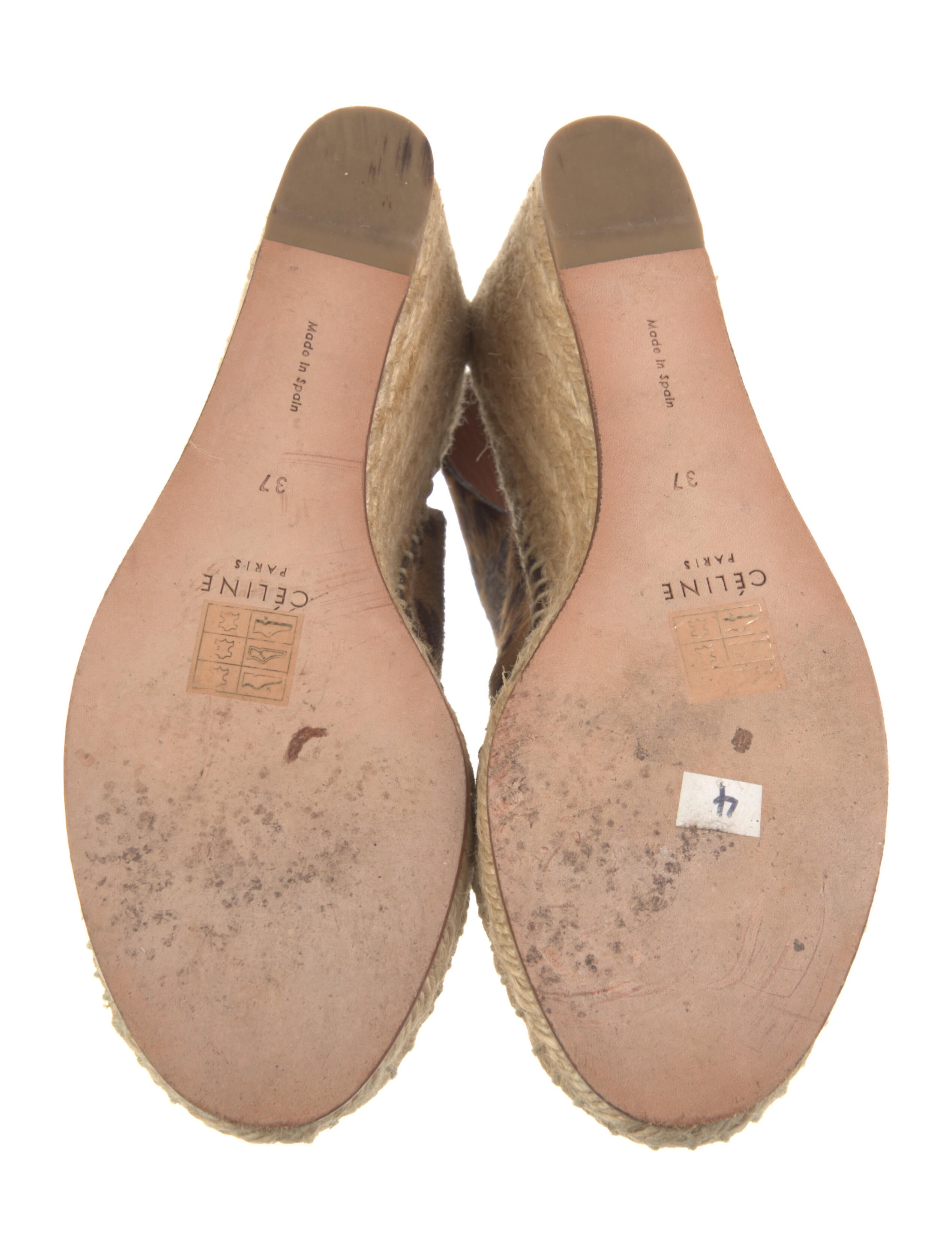 Celine Ponyhair Animal Print Espadrilles