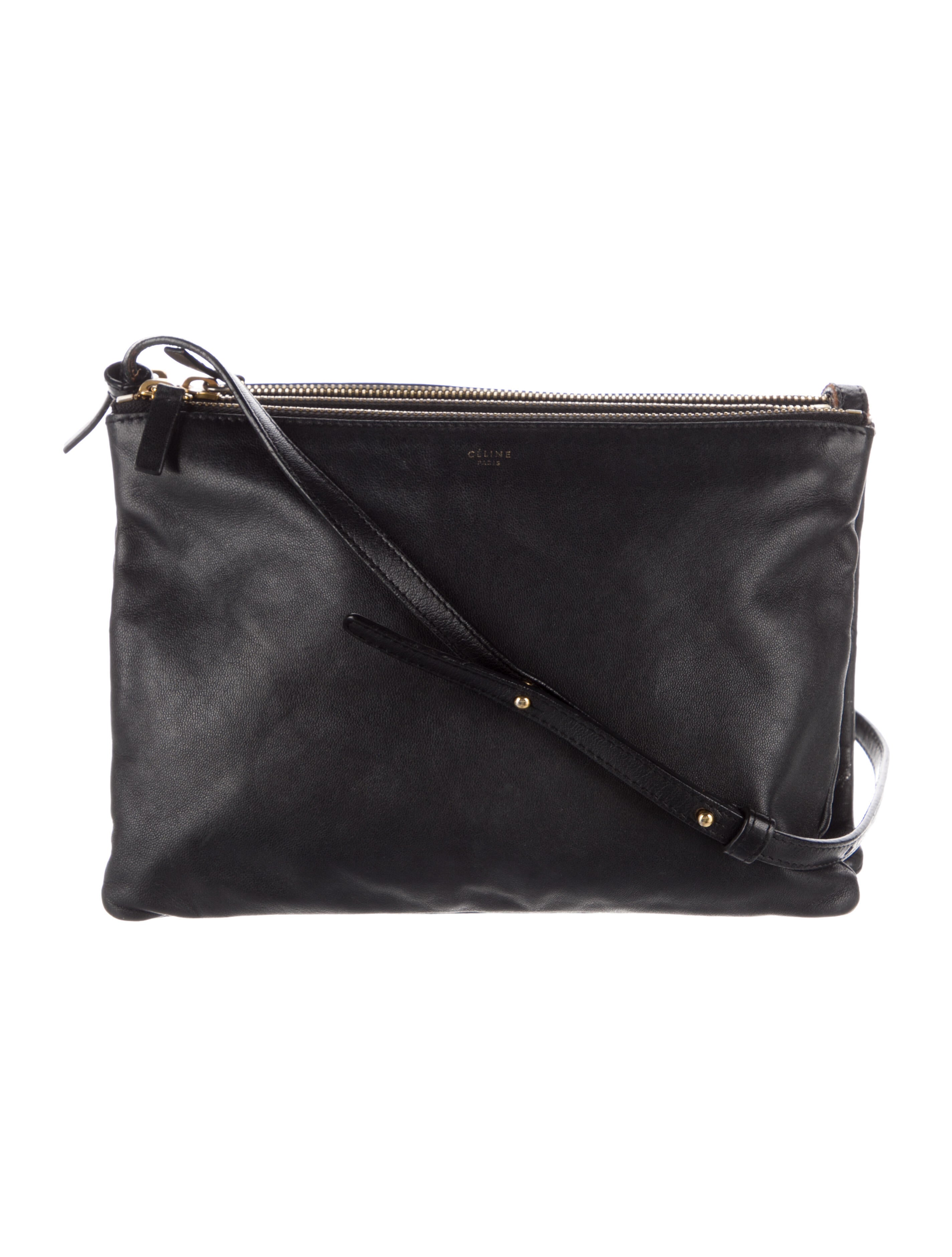 Celine Céline 2015 Small Trio Crossbody Bag Black Crossbody Bags