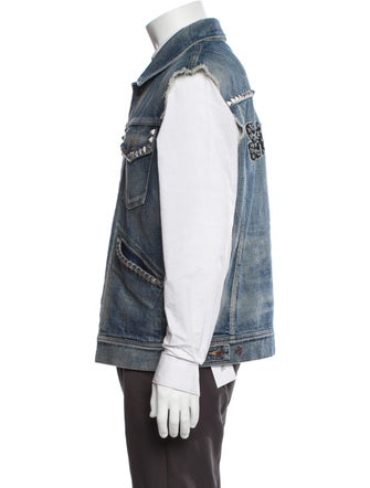Celine 2021 2021 Studded Denim Gilet Vest
