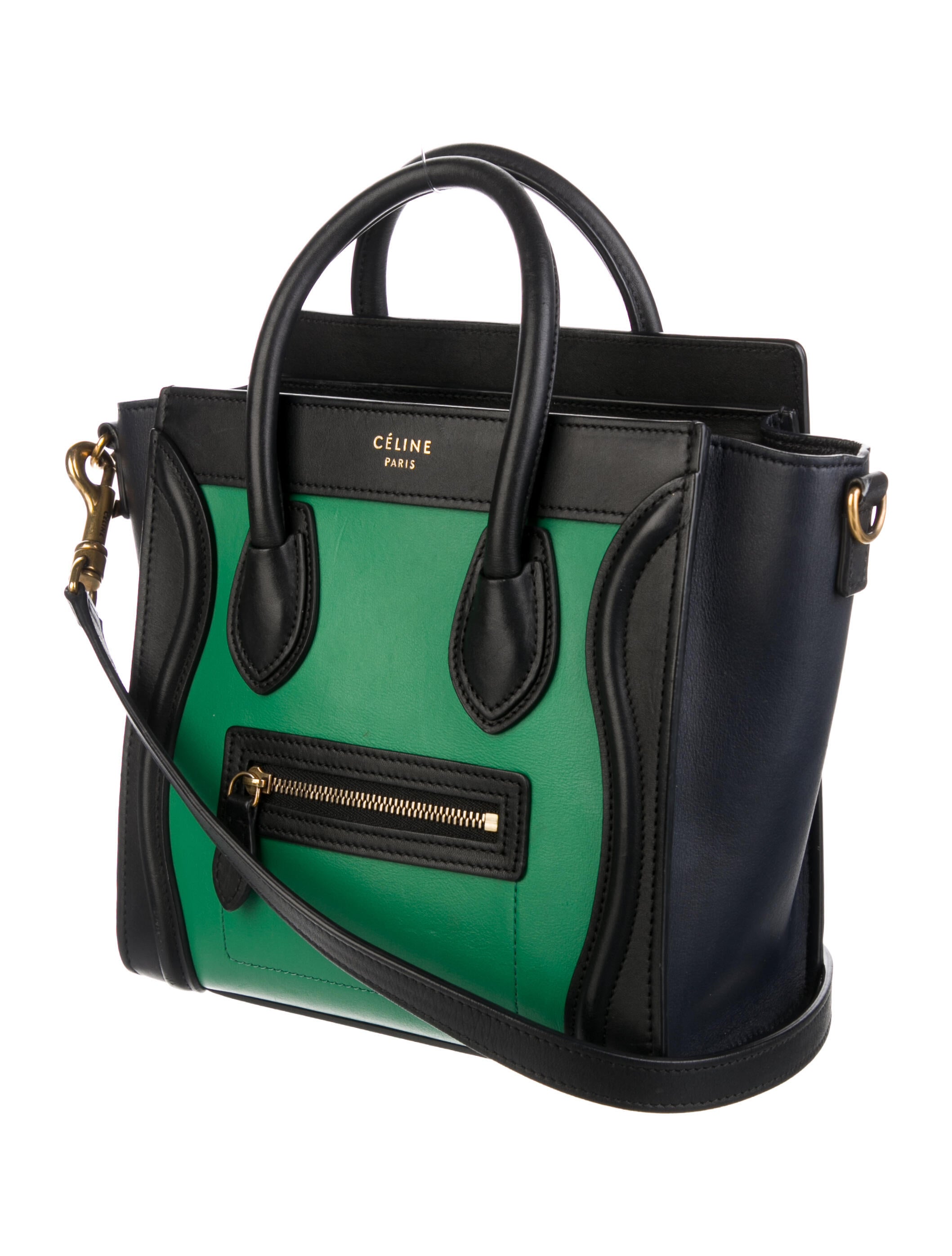 Celine Céline Mini Luggage Tote Green Totes, Handbags CEL21074