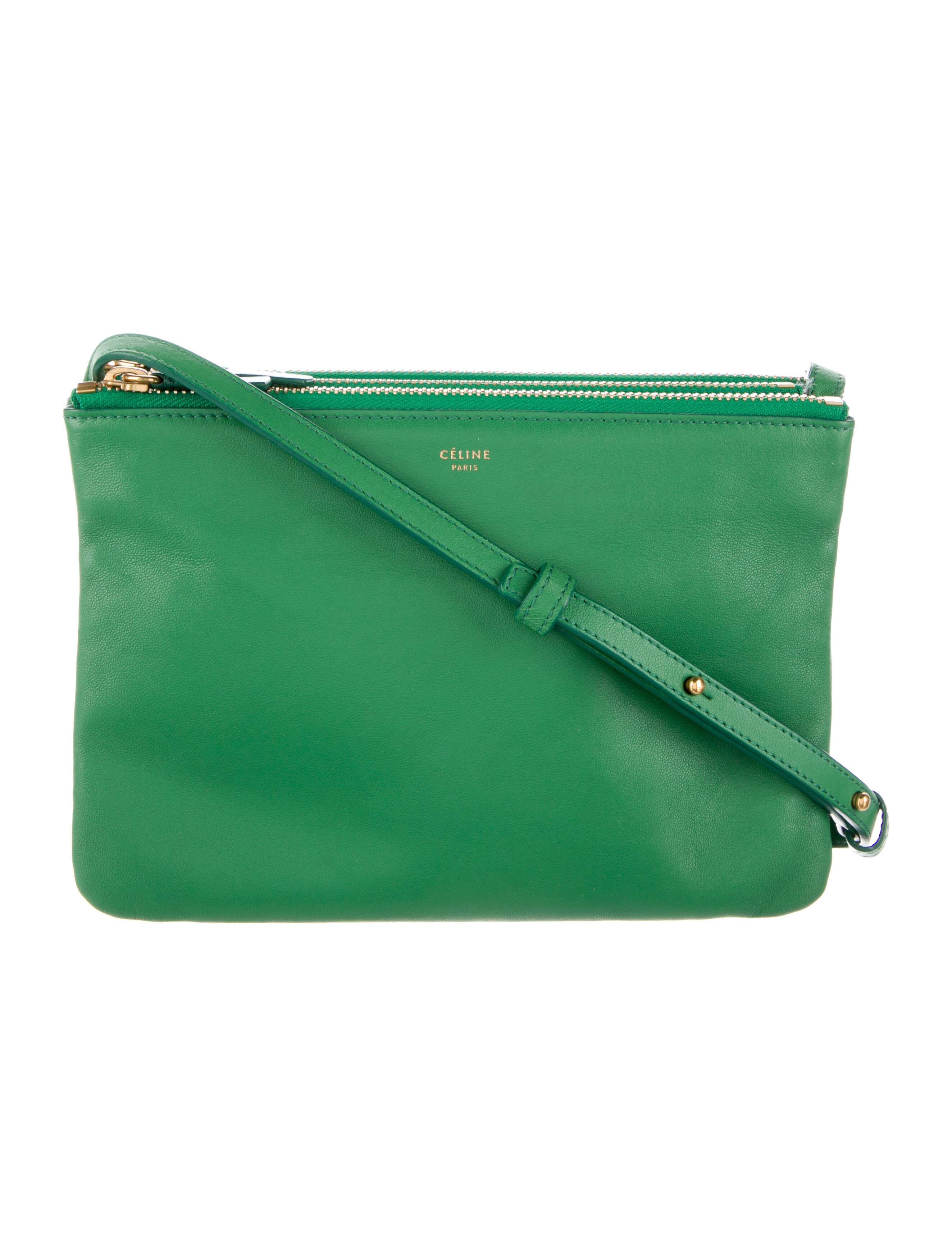 Celine Small Trio Green Crossbody Bags, Handbags CEL245196 The