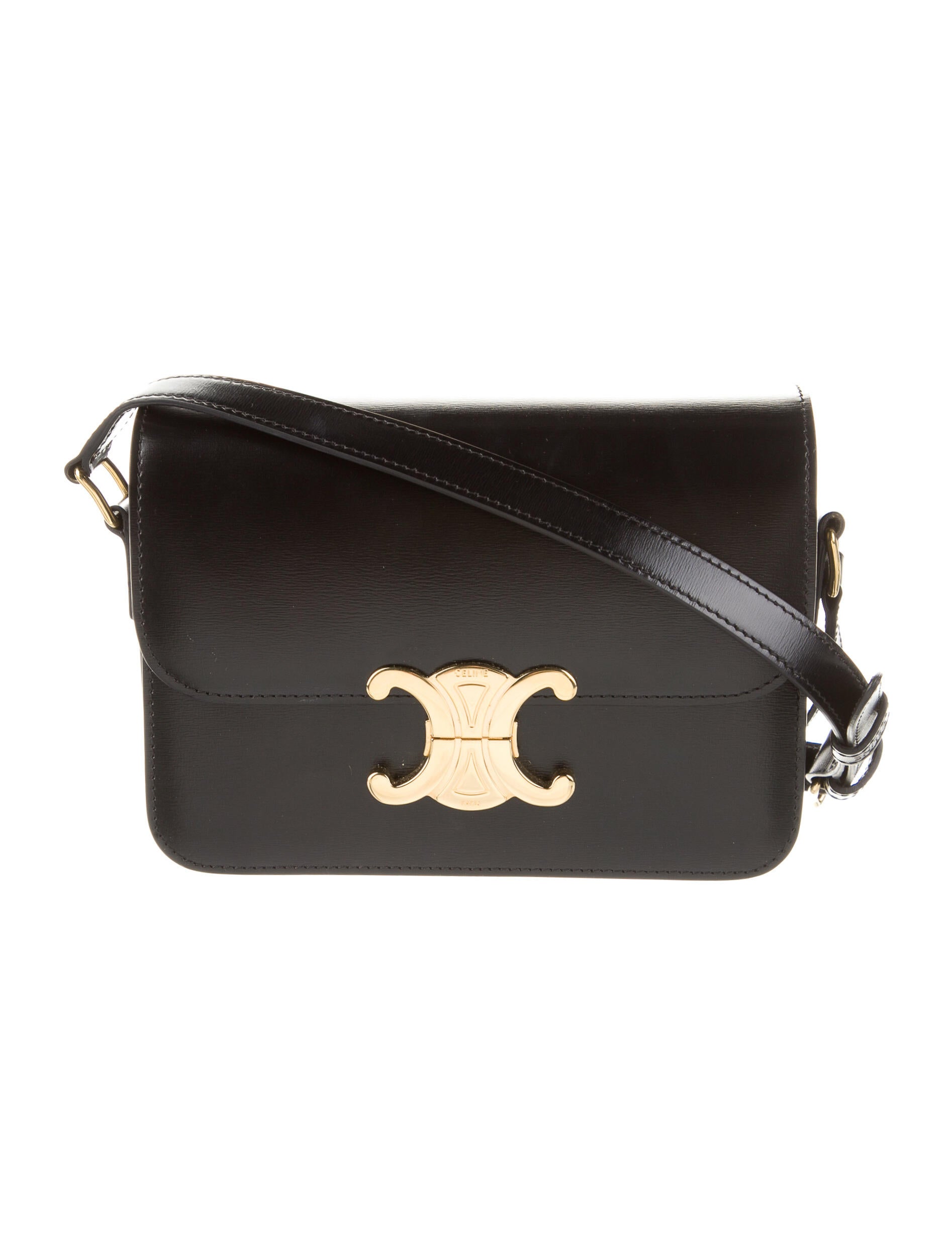 Celine 2022 Teen Triomphe Crossbody Bag Black Crossbody Bags, Handbags CEL246086 The RealReal