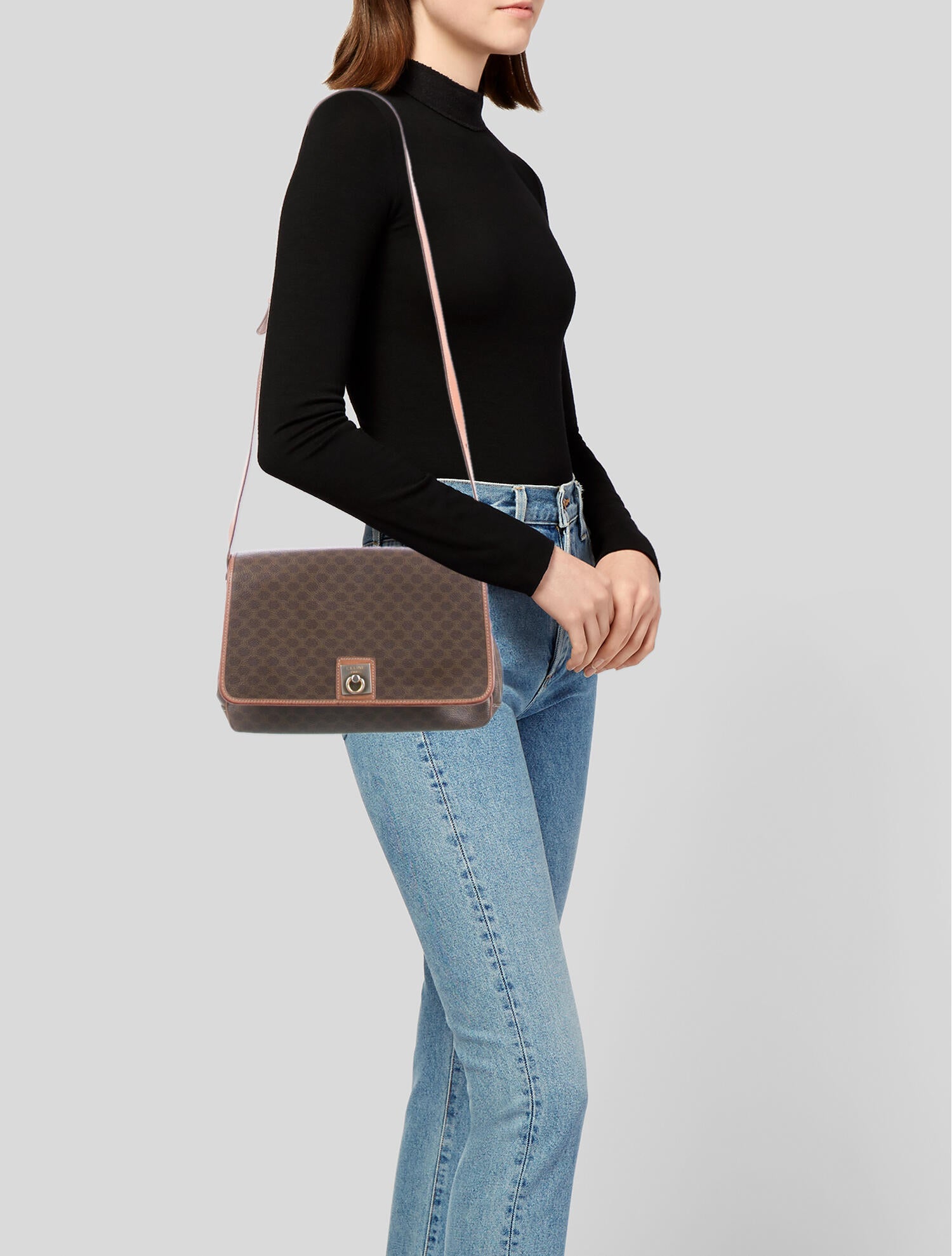 Celine Céline Snakeskin Small Box Bag Brown Crossbody Bags, Handbags