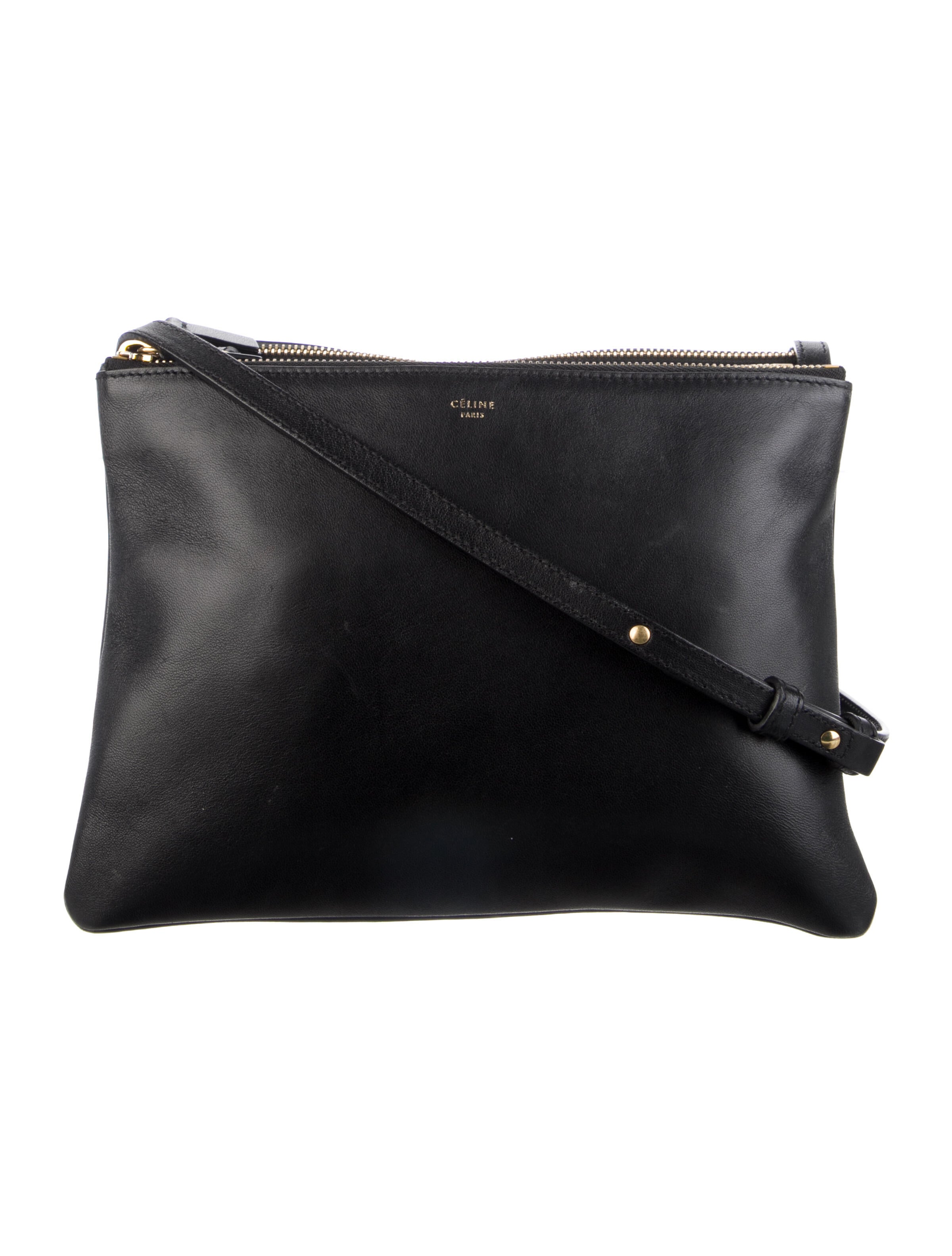 Celine Large Trio Crossbody Bag Black Crossbody Bags, Handbags